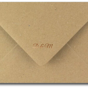 Monogram Envelope with Copper Foil