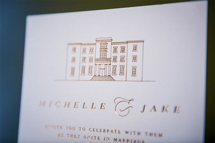 Wedding invites with venue location designs