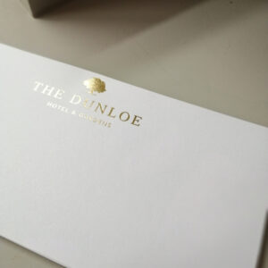 Company Compliment Slips with Gold Foil
