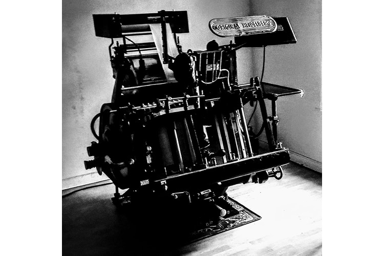 Vintage printing machine